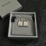 Balenciaga New Classic Fashion BB Lock Earrings