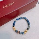 Cartier Couple Classic Fashion Versatile Leopard Agate Bracelet