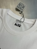 Loewe Fashion Toothbrush Embroidered Logo Little Monster Short Sleeve Couple Versatile Casual T-shirt