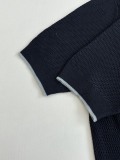 Prada 26SS Fashion Versatile Logo Jacquard Mesh Knitted Short Sleeve Polo Shirt