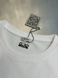 Loewe Fashion Toothbrush Embroidered Logo Little Monster Short Sleeve Couple Versatile Casual T-shirt
