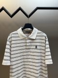 Prada Classic Fashion Embroidered Logo Striped Casual Polo Shirt
