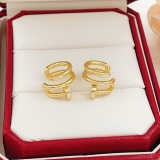 Cartier Classic Fashion Versatile Gold Nail Ear Clip