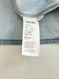 Loewe Fashion Embroidered Logo Water Washed Short Sleeve Shirt Couple Versatile Casual Jeans Set