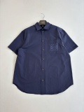 Loewe Fashion Versatile Embroidered Logo Casual Short Sleeve Shirt