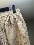 Louis Vuitton Fashion Full Logo Short Sleeve Shirt Couple Versatile Casual Shorts Set