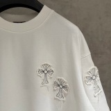 Chrome Hearts Fashion Embroidered Cross Short Sleeve Couple Versatile Loose T-shirt