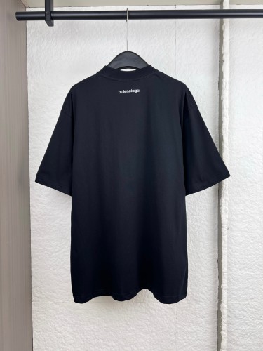 Balenciaga Fashion Reflective Logo Short Sleeve Couple Versatile Casual T-shirt