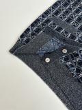 Dior 26SS Fashion Versatile Double Sided Grid Jacquard Knitted Cardigan Jacket