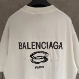 Balenciaga Fashion Embroidered Logo Short Sleeve Couple Versatile Loose T-shirt