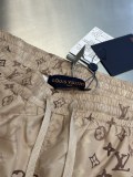 Louis Vuitton Fashion Full Logo Short Sleeve Shirt Couple Versatile Casual Shorts Set
