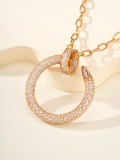 Cartier Classic Fashion Versatile Nail Full Diamond Necklace 70 CM