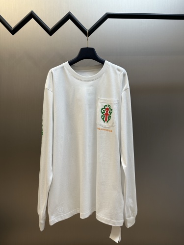 Chrome Hearts Fashion Sword Printed Long Sleeve T-shirt Couple High Street Loose Top