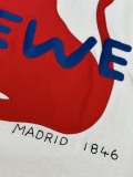 Loewe Fashion Toothbrush Embroidered Logo Little Monster Short Sleeve Couple Versatile Casual T-shirt