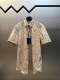 Louis Vuitton Fashion Full Logo Short Sleeve Shirt Couple Versatile Casual Shorts Set