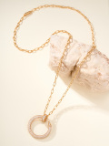 Cartier Classic Fashion Versatile Nail Full Diamond Necklace 70 CM