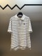Prada Classic Fashion Embroidered Logo Striped Casual Polo Shirt