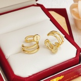 Cartier Classic Fashion Versatile Gold Nail Ear Clip