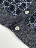 Dior 26SS Fashion Versatile Double Sided Grid Jacquard Knitted Cardigan Jacket