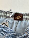 Loewe Fashion Embroidered Logo Water Washed Short Sleeve Shirt Couple Versatile Casual Jeans Set