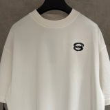 Balenciaga Fashion Embroidered Logo Short Sleeve Couple Versatile Loose T-shirt