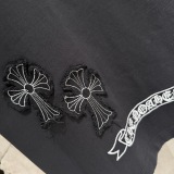 Chrome Hearts Fashion Embroidered Cross Short Sleeve Couple Versatile Loose T-shirt
