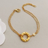 Cartier Classic Fashion Versatile Single Diamond Letter Round Cake Bracelet