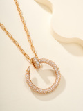 Cartier Classic Fashion Versatile Nail Full Diamond Necklace 70 CM