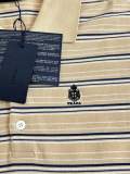 Prada 26SS Fashion Embroidered Logo Striped Casual Versatile Long Sleeve Polo Shirt