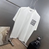 Loewe 26SS Fashion Embroidery LogoT girl Unisex Casual Loose Short Sleeve