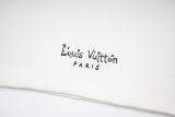 Louis Vuitton Fashion Personalized Embroidered Logo Round Neck T-shirt Unisex Casual Loose Short Sleeve