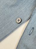Louis Vuitton Fashion Embroidered Logo Water Washed Short Sleeve Shirt Couple Versatile Casual Denim Shorts Set