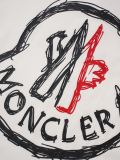 Moncler Classic Logo Printed T-shirt Unisex Casual Loose Short Sleeve