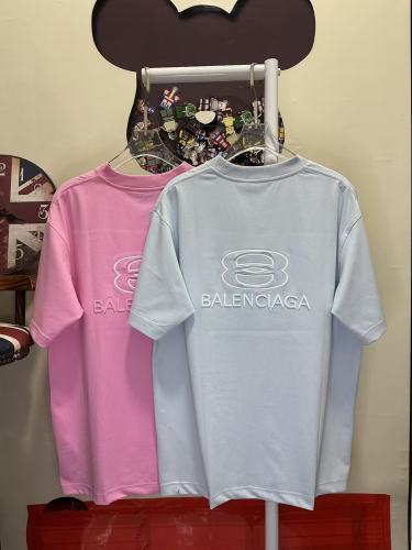 Balenciaga 26SS Fashion Embroidered Logo T-shirt Unisex Casual Loose Short Sleeve