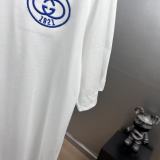 Gucci 26SS Fashion Embroidery GG T-shirt Unisex Casual 7A Antibacterial Short Sleeve