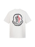 Moncler Classic Logo Printed T-shirt Unisex Casual Loose Short Sleeve