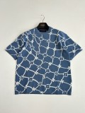 Louis Vuitton 26SS Fashion Contrast Logo Jacquard Knitted Round Neck Short Sleeve