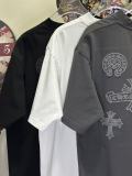 Chrome Hearts 26SS Fashion Embroidered Cross T-shirt Unisex Casual Loose Short Sleeve