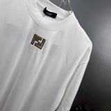 Fendi 26SS Fashion Embroidery FF T-shirt Unisex Casual 7A Antibacterial Short Sleeve