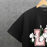 Louis Vuitton 26SS Fashion Logo Flower Printed T-shirt Unisex Casual Loose Short Sleeve