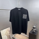 Loewe 26SS Fashion Embroidery LogoT girl Unisex Casual Loose Short Sleeve