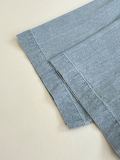 Louis Vuitton Fashion Embroidered Logo Water Washed Short Sleeve Shirt Couple Versatile Casual Denim Shorts Set