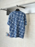 Louis Vuitton 26SS Fashion Contrast Logo Jacquard Knitted Round Neck Short Sleeve