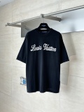 Louis Vuitton 26SS Fashion Contrast Logo Jacquard Knitted Round Neck Short Sleeve
