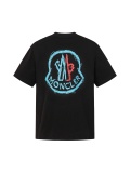 Moncler Classic Logo Printed T-shirt Unisex Casual Loose Short Sleeve