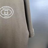 Gucci 26SS Fashion Embroidery GG T-shirt Unisex Casual 7A Antibacterial Short Sleeve