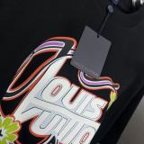 Louis Vuitton 26SS Fashion Logo Printed T-shirt Unisex Casual 7A Antibacterial Short Sleeve
