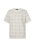 Louis Vuitton Classic Full Logo Printed Round Neck T-shirt Unisex Casual Loose Short Sleeve