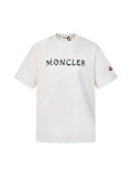 Moncler Classic Logo Printed T-shirt Unisex Casual Loose Short Sleeve
