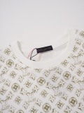 Louis Vuitton Classic Full Logo Printed Round Neck T-shirt Unisex Casual Loose Short Sleeve